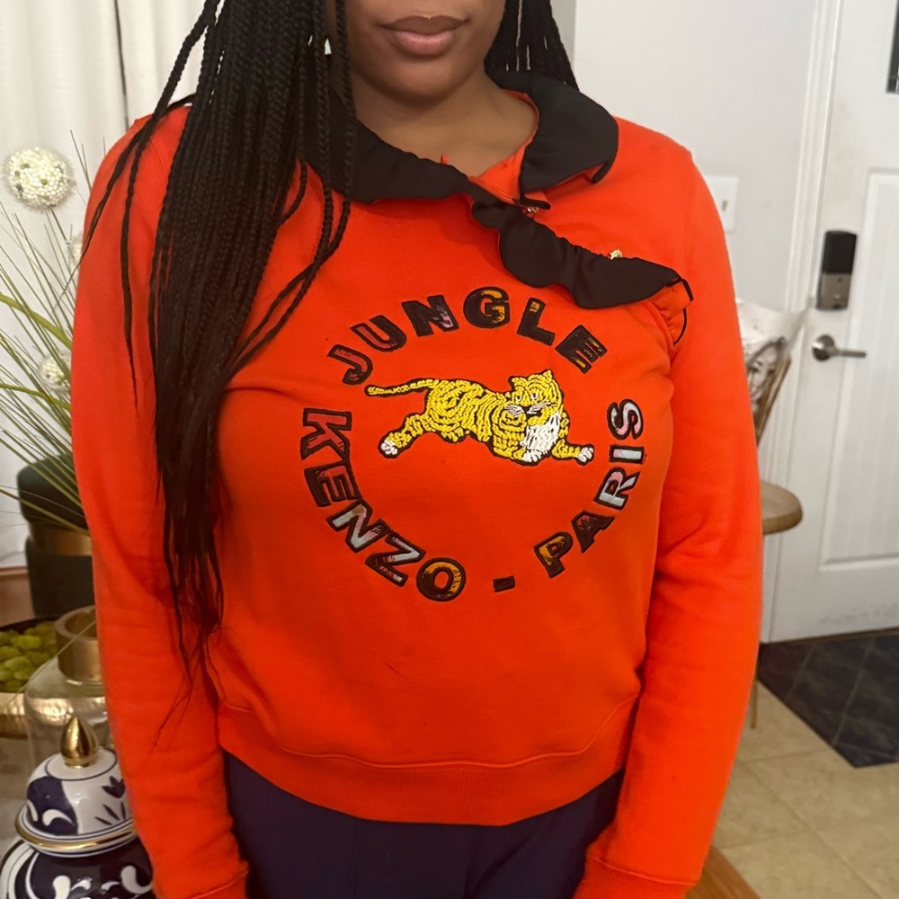 Kenzo Women's Vibrant Orange Jungle Sweater